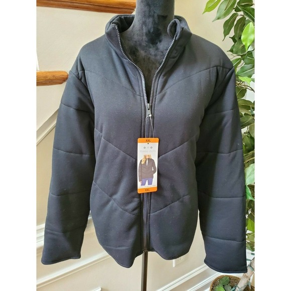 Three Dots Women's Black Polyester Long Sleeve Full Zip Front Casual Jacket 2XL - Picture 4 of 13